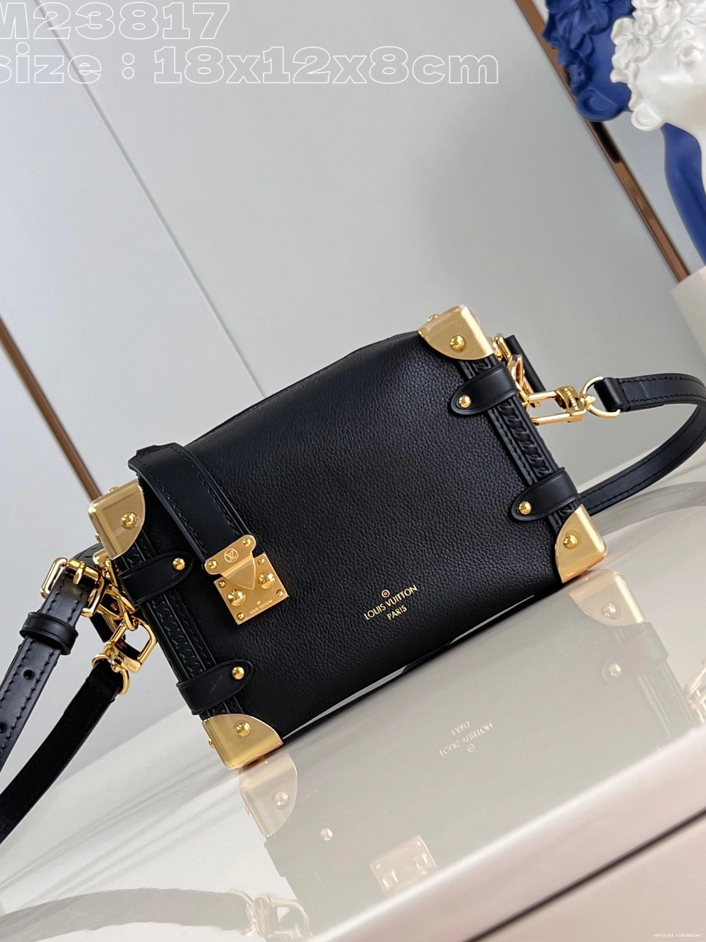 Official oldcobbler Side Trunk VUITTON LOUIS PM-18*12.5*8CM 0809